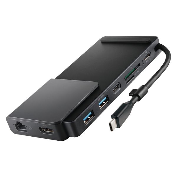 USB Type C ドッキングステーション ハブ 8-in-1 PD スペースグレイ LHB-PMP8U3PS エレコム 1個（直送品）