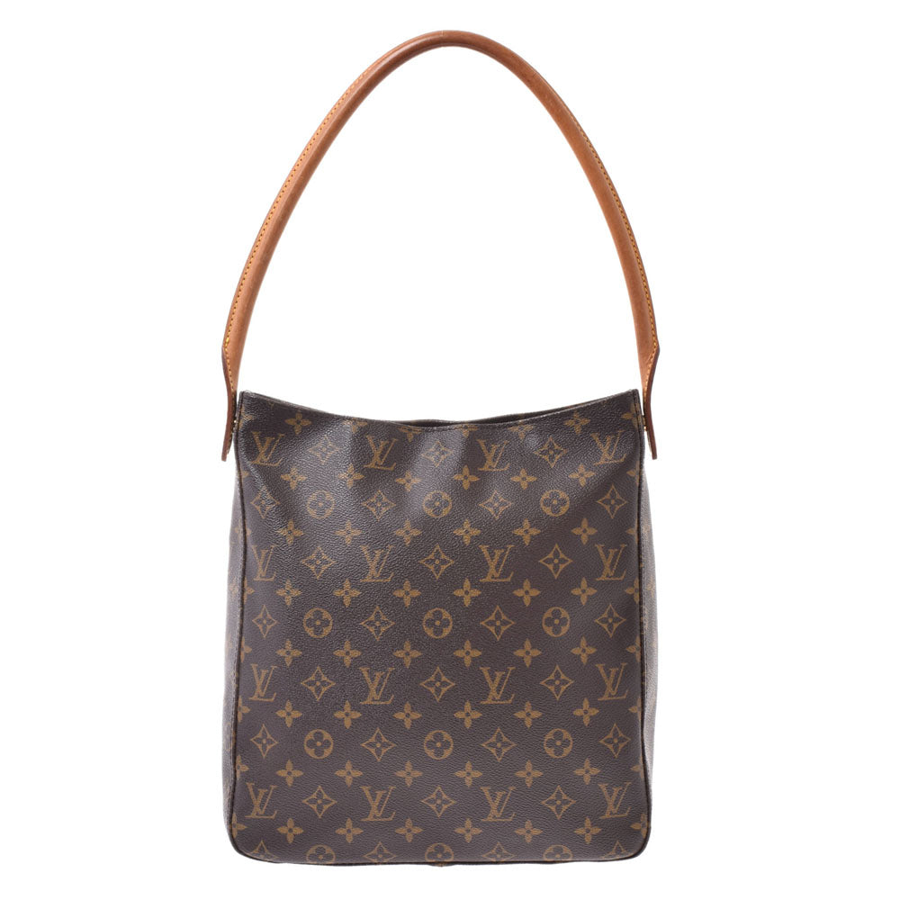 LOUIS VUITTON ルイヴィトン モノグラム ルーピングGM ブラウン M51145 レディース モノグラムキャンバス ワンショルダーバッグ Bランク 中古 