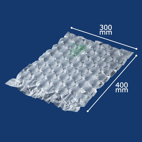 エアークッションフィルムACB443025 バブル300×400mm大粒 厚さ0.025mm 200m巻 4巻（約2664粒）