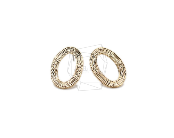 ERG-1565-MG【2個入り】レースラウンドピアス ,Lace Round Post  Earring