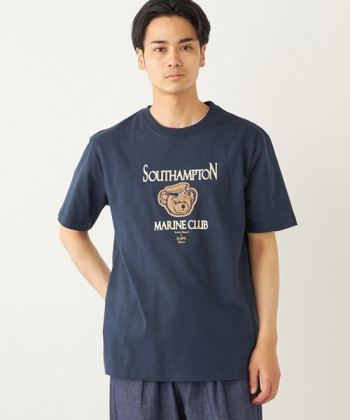 SHIPS Colors:TeddyBear(R) プリント & ステッチ TEE◇