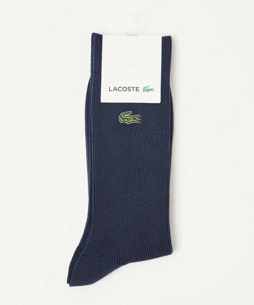 【LACOSTE】クロックエンブレム クルーソックス