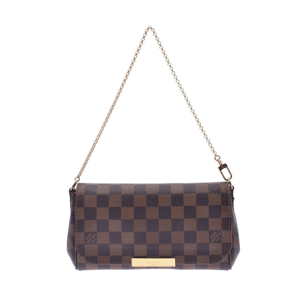 LOUIS VUITTON ルイヴィトン ダミエ フェイボリットPM 2WAY ブラウン N41276 レディース ダミエキャンバス ショルダーバッグ Aランク 中古 