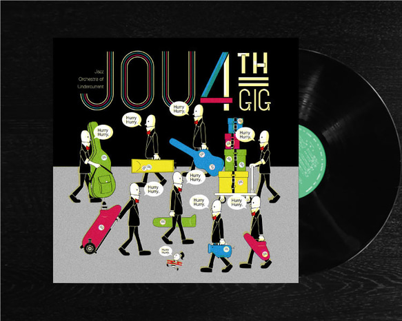 レコードジャケット風アート【レコード盤なし】JOU4thGIG_c032