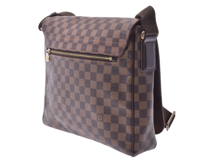 ルイヴィトン ダミエ ディストリクトMM ブラウン N41212 メンズ 本革 ショルダーバッグ ABランク LOUIS VUITTON 中古 