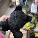 英国買い付け♪アンティーク ガラスの瞳の子猫/黒猫/ハンドメイド/グラスアイ