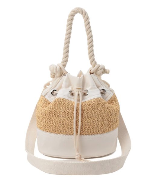 RAFFIA MINI BUCKETメレンゲラフィア