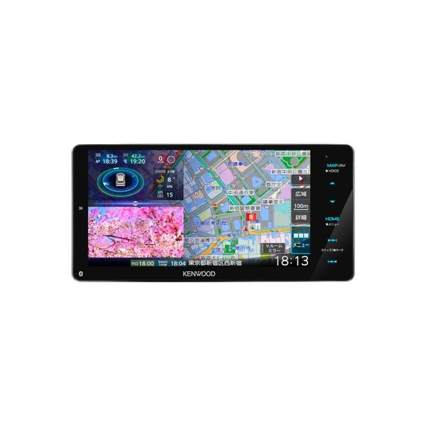 KENWOOD 彩速ナビ 7型液晶200mmワイドモデル HDパネル搭載 地上デジタル内蔵 DVD/USB/SD AVナビ MDV-M906HDW（直送品）