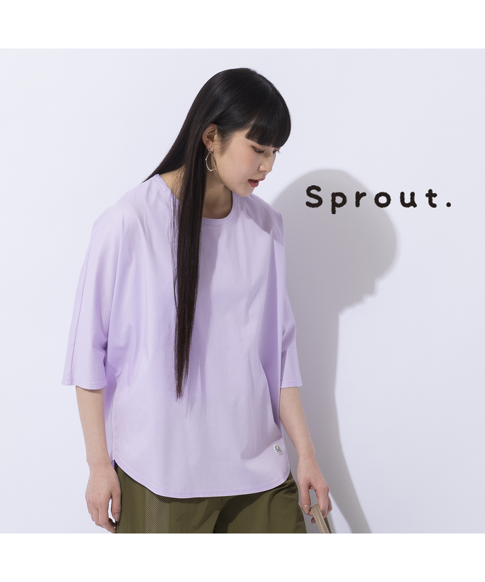 リリアンビューティ/【Sprout.】綿100％　後ろスリットTシャツ