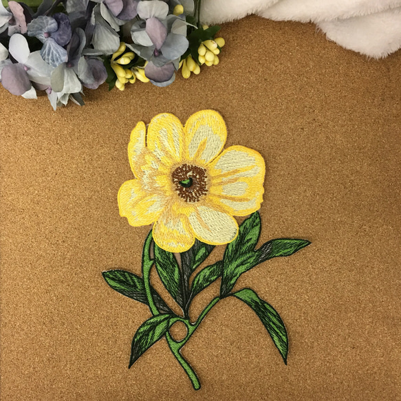 綺麗 花 刺繍 モチーフ アップリケ BK180317 ハンドメイド 手芸 素材 材料 DIY