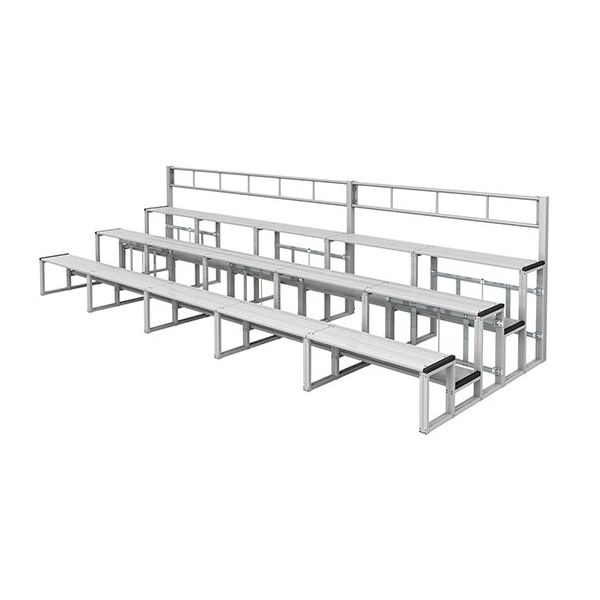 パックス工業 標準観覧席 3段5連セット 手すり付 K-35ST 1セット 63-1219-50（直送品）