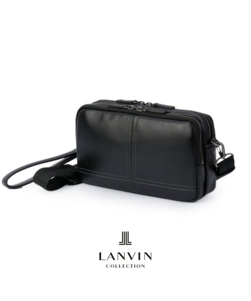 ランバンコレクション ショルダーバッグ クラッチバッグ セカンドバッグ メンズ レザー 本革 撥水 日本製 LANVIN COLLECTION 286204