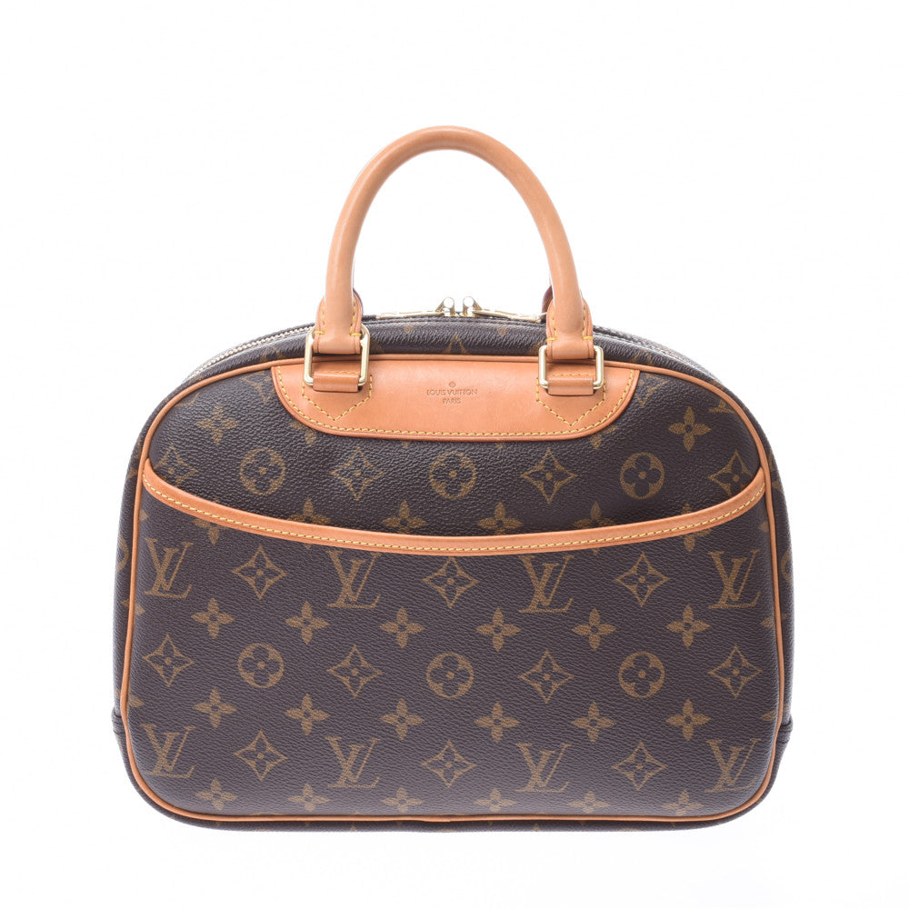 LOUIS VUITTON ルイヴィトン モノグラム トゥルーヴィル ブラウン M42228 ユニセックス モノグラムキャンバス レザー ハンドバッグ Bランク 中古 