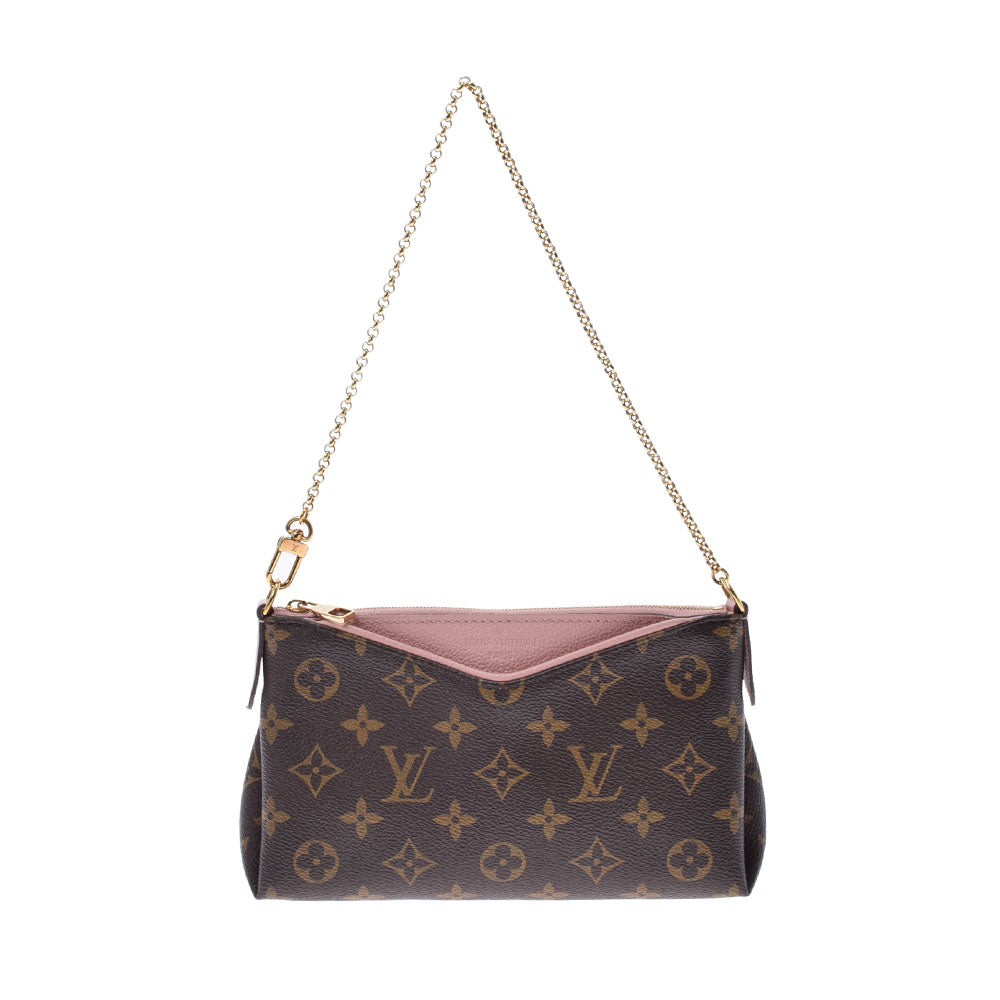 LOUIS VUITTON ルイヴィトン モノグラム パラスクラッチ 2WAY ローズプードル M44037 レディース モノグラムキャンバス ショルダーバッグ ABランク 中古 