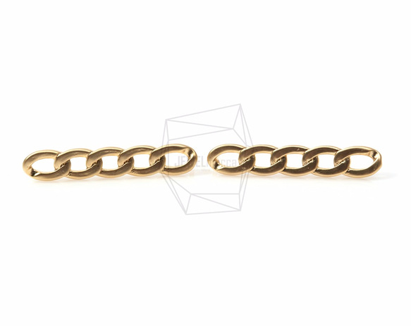 ERG-130-MG【2個入り】ファイブリンクチェーンピアス,Flat Five Link Chain Post