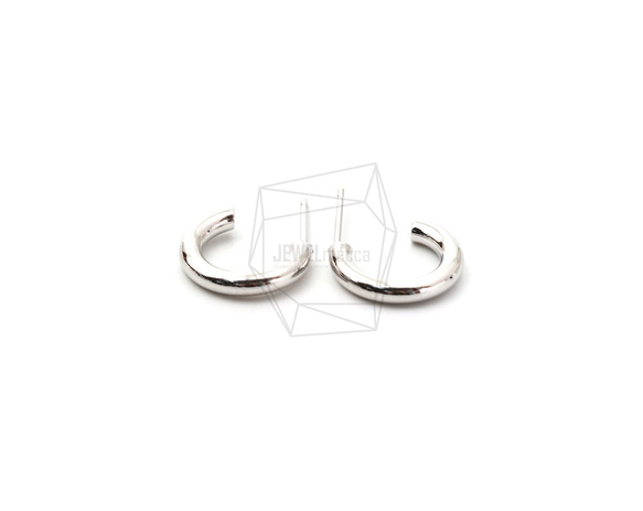 ERG-1587-R【2個入り】フープピアス/Hoop Post Earrings/11mm X 14mm