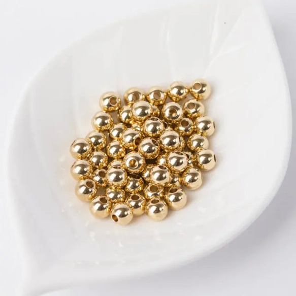 真鍮 ビーズスペーサー ゴールド 金色 両穴６ｍｍ(穴１．５ｍｍ) １００個 留め具 金具 ビーズパーツ K-007