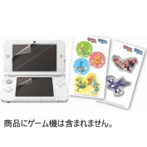 マックスゲームズ 3DS LL用 液晶保護フィルム ポケモンシール付 SPRG-02P