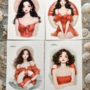 オリジナル人物ステッカー♡red swimsuit ②