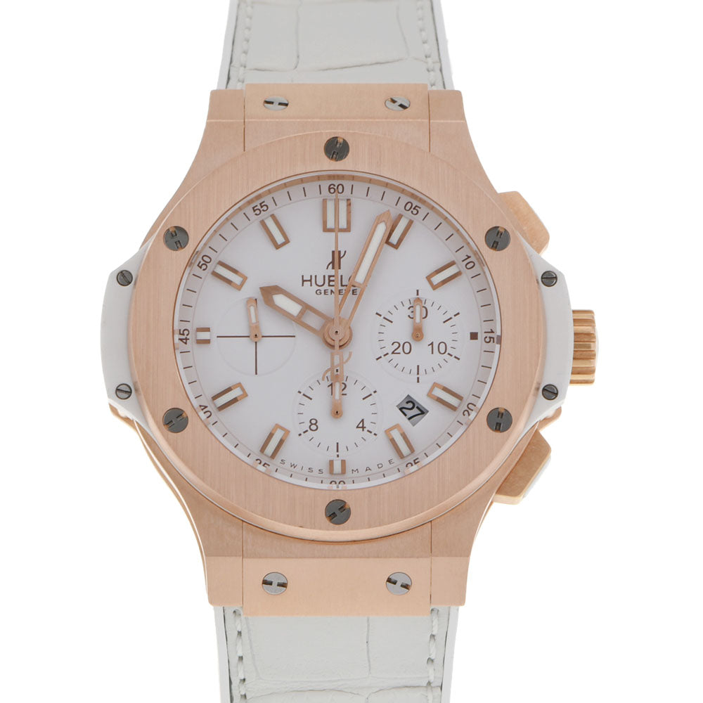 HUBLOT ウブロ ビックバン ポルトチェルボ 301.PE.2180.RW メンズ PG/ラバー 腕時計 自動巻き ホワイト文字盤 Aランク 中古 