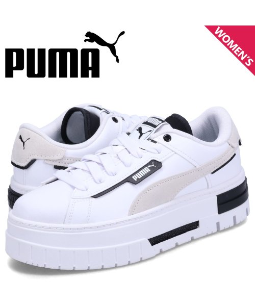 PUMA プーマ スニーカー ウィメンズ メイズ クラッシュド レディース 厚底 W MAYZE CRASHED ホワイト 白 392495－02