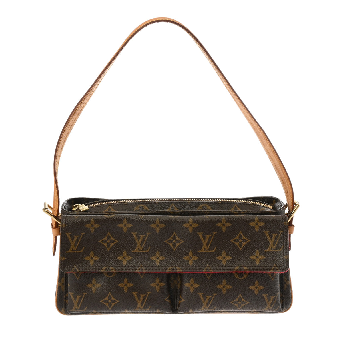 LOUIS VUITTON ルイヴィトン モノグラム ヴィバシテ MM セミショルダー ブラウン M51164 レディース モノグラムキャンバス ショルダーバッグ Bランク 中古 