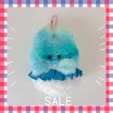 【SALE】コロンとデカめなキーホルダー♡うさぎ♪ヒラヒラつけました。③