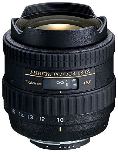 Tokina 魚眼レンズ AT-X 107 DX Fisheye 10-17mm F3.5-4.5 (IF) ニコン用 APS-C対応【中古品】