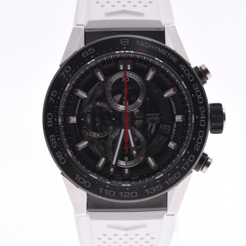 TAG HEUER タグホイヤー カレラ ホイヤー01 CAR2A1Z.FT6044 メンズ SS/ラバー 腕時計 自動巻き スケルトン文字盤 ABランク 中古 