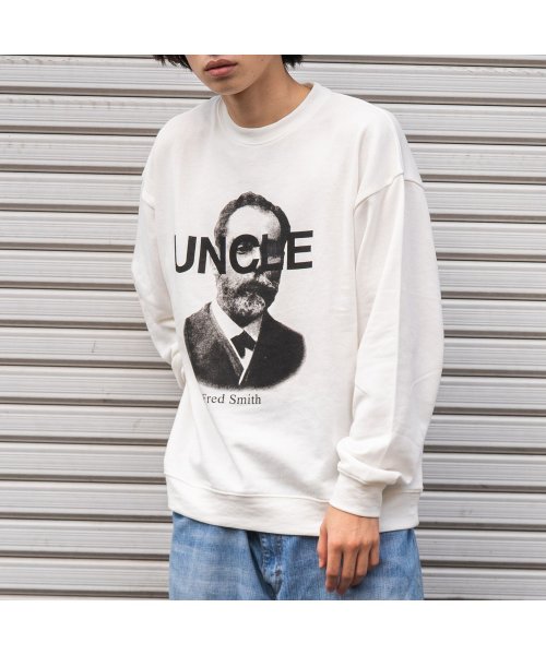 【MODISH GAZE】裏毛 クルーネック 長袖 BIG スウェット UNCLE