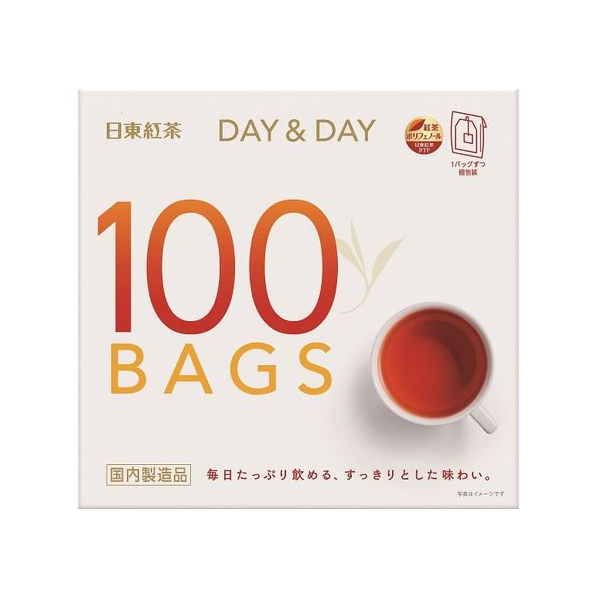 日東紅茶 紅茶ティーバッグ DAY&DAY 100バッグ入 1箱 F803713-10139