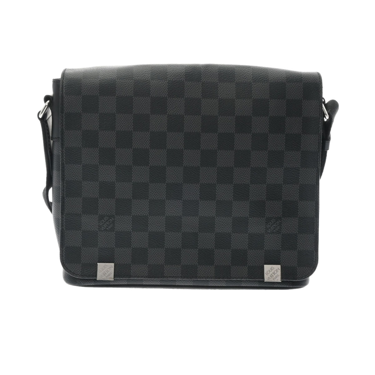 LOUIS VUITTON ルイヴィトン ダミエグラフィット ディストリクトPM NM 黒/グレー N41028 メンズ ダミエグラフィットキャンバス ショルダーバッグ ABランク 中古 