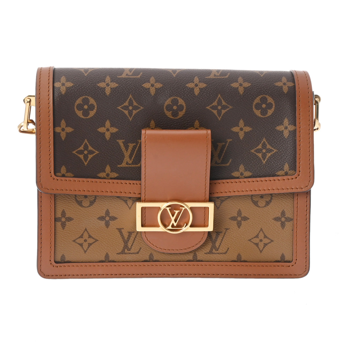 LOUIS VUITTON ルイヴィトン モノグラムリバース ドーフィーヌ MM 2WAY ブラウン M45958 レディース モノグラムキャンバス ショルダーバッグ Aランク 中古 