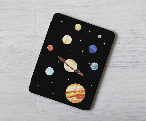 宇宙惑星木星土星iPadケースApple Pencil対応 Air 4 5 mini 6 Pro 11 第9世代10.2