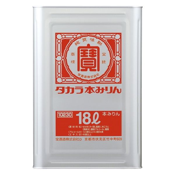 宝酒造 味淋 宝 缶 18L 4904670102308 1セット(1本)（直送品）