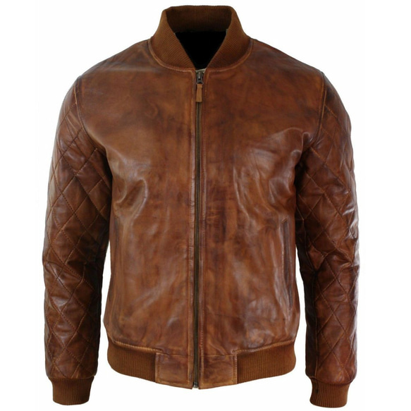 羊・シープ革 ワックス加工ボンバージャケット Sheep Leather Waxed Bomber Jacket