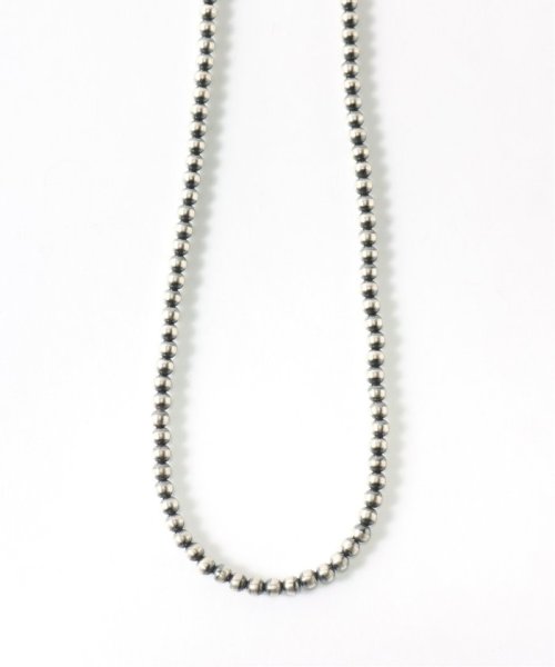 【INDIANJEWELRY / インディアンジュエリー】NAVAJO PEARL 5mm*22inch OXIDIZED