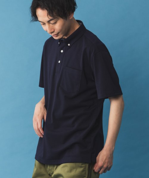 SARARI サラリ NAVY サラリピュール カノコポロシャツ QMH/03938SS