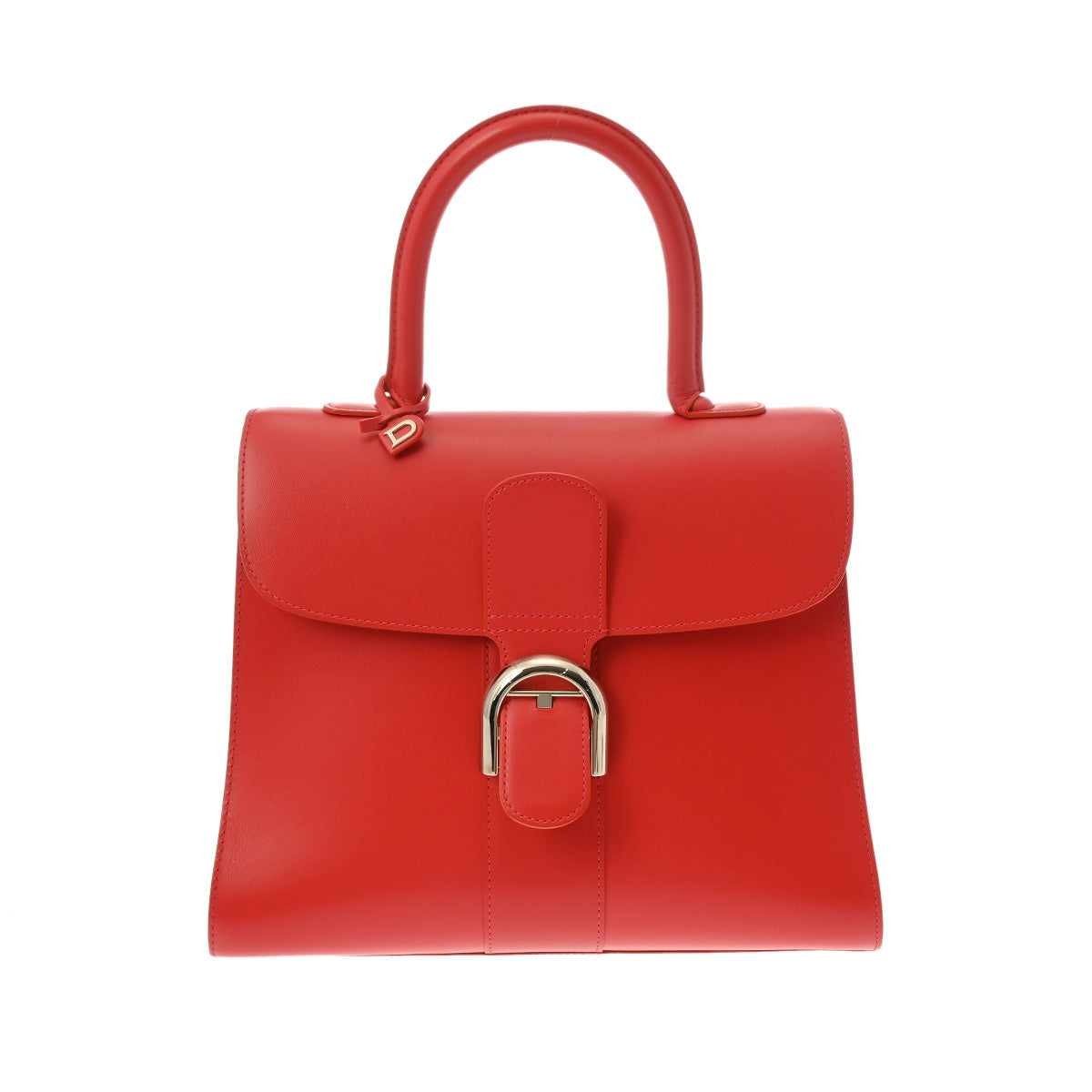 DELVAUX デルヴォー DELVAUX ブリヨン MM 2WAY 赤 - レディース ボックスカーフ ハンドバッグ Aランク 中古 