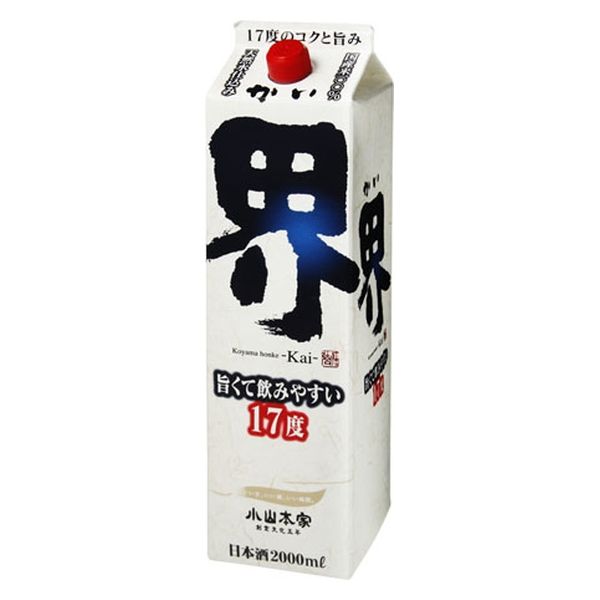 小山本家酒造 界(かい) パック 2L x6 4971686225543 1セット(6本)（直送品）