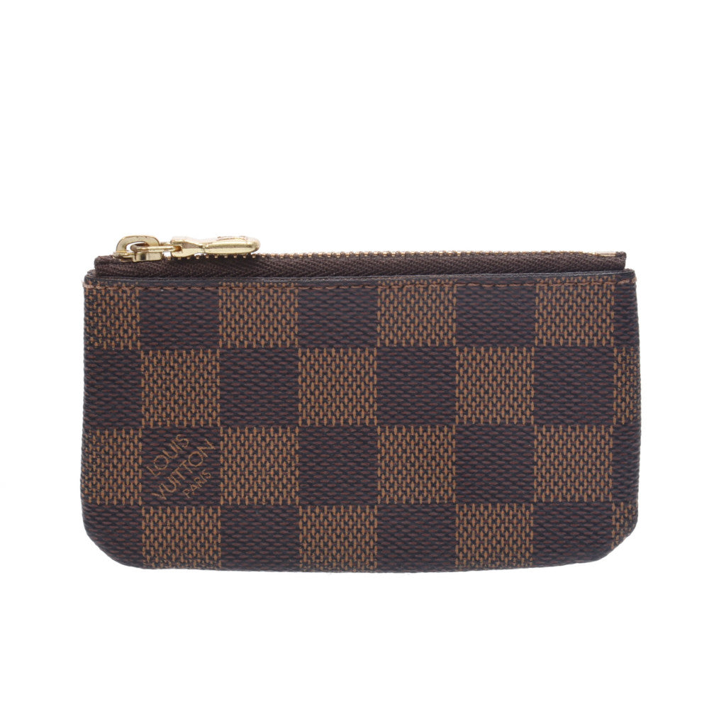 LOUIS VUITTON ルイヴィトン ダミエ ポシェットクレ キーリング付小銭入れ ブラウン N62658 ユニセックス ダミエキャンバス コインケース Bランク 中古 