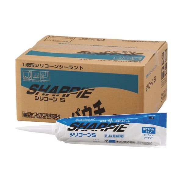 シャープ シーリング剤 シャーピー シリコーンSパウチ ブラック 330ml SHARPIE-S-P-B 1セット(20本)（直送品）