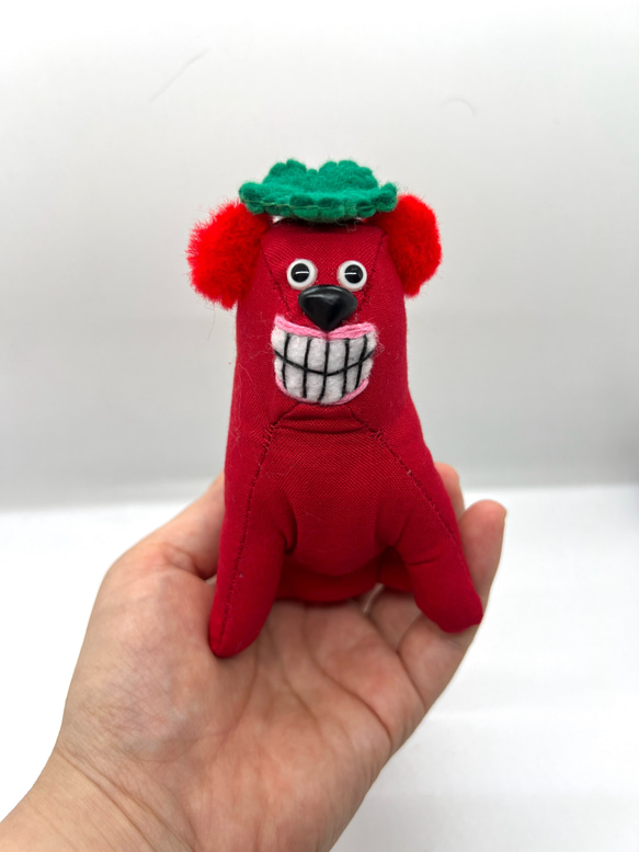 【9月下旬発送予定】KOKEHI375 ”歯むき出しTomato トマト Dog Plush”