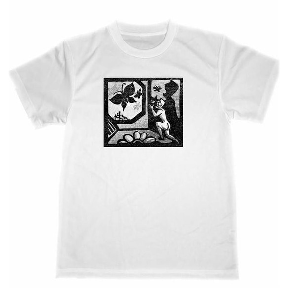 谷中安規　蝶を吐く人　版画　ドライ　Tシャツ　名画　グッズ　絵画　Yasunori taninaka