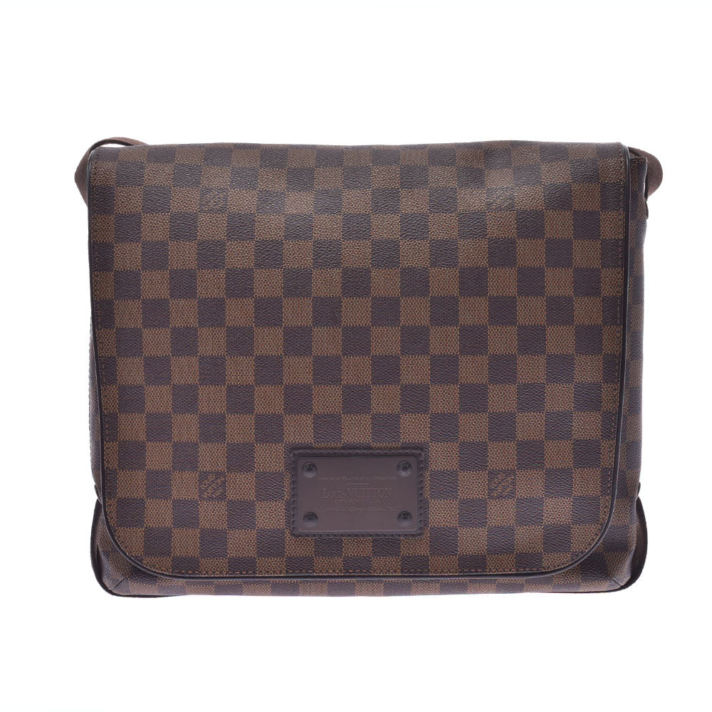 LOUIS VUITTON ルイヴィトン ダミエ ブルックリン MM ブラウン N51211 ユニセックス ダミエキャンバス ショルダーバッグ Aランク 中古 