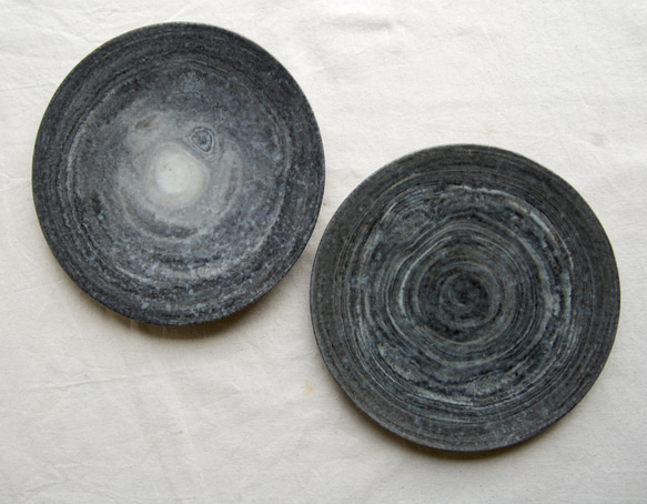 marble plate 18cm black blue3,4