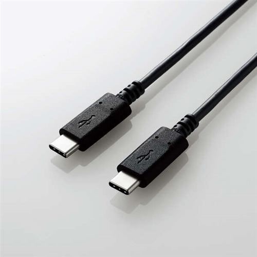 エレコム U2C-CC05NBK2 USB2.0ケーブル(認証品、C-C) 0.5m