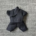 オビツ11 上質な麻の甚平　black