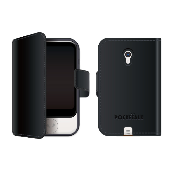 ソースネクスト POCKETALK(ポケトーク) S用手帳型ケース ブラック ﾎﾟｹﾄ-ｸSﾃﾁﾖｳｹ-ｽｸﾛPTS-NBK