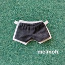 20cmぬいぐるみ用 デニムパンツ ブラック kpopdoll